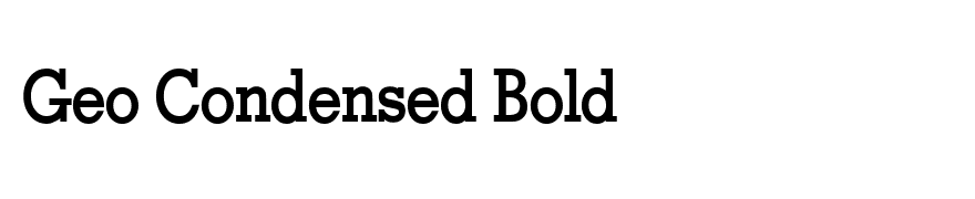 Geo Condensed Bold