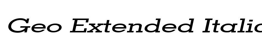 Geo Extended Italic