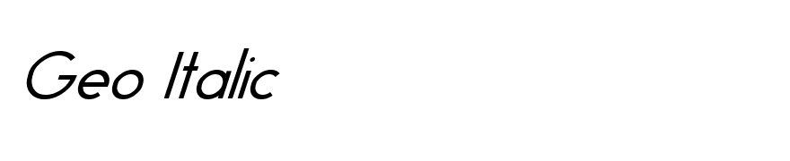 Geo Italic