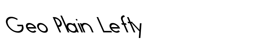 Geo Plain Lefty