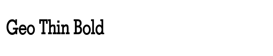 Geo Thin Bold