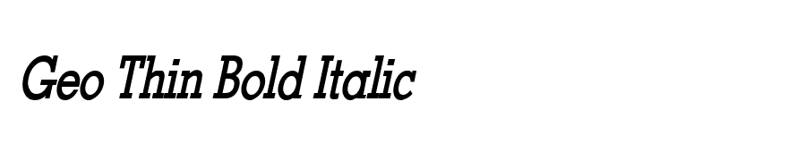 Geo Thin Bold Italic