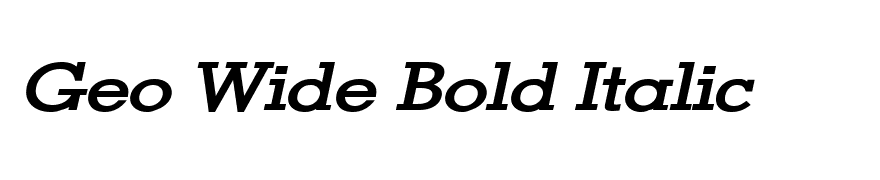 Geo Wide Bold Italic