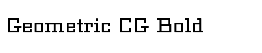 Geometric CG Bold