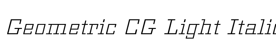 Geometric CG Light Italic