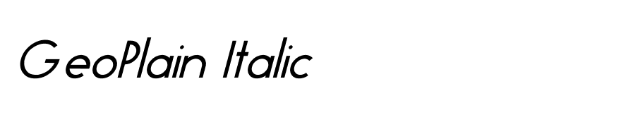GeoPlain Italic