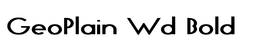 GeoPlain Wd Bold