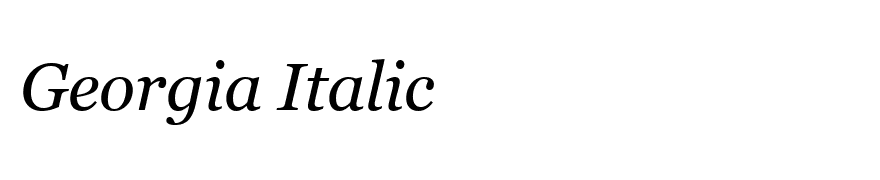 Georgia Italic