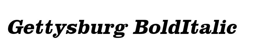 Gettysburg BoldItalic