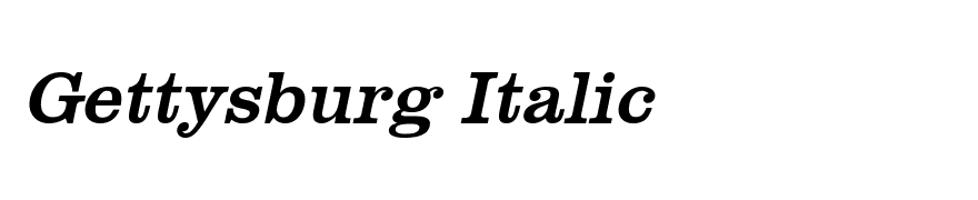Gettysburg Italic