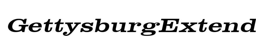 GettysburgExtended Italic