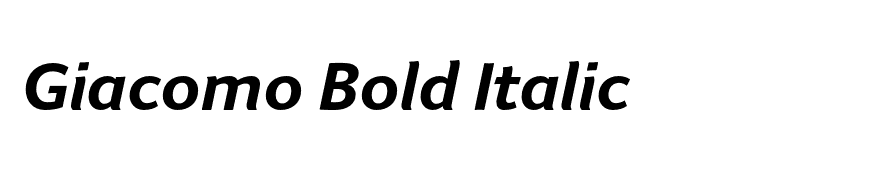 Giacomo Bold Italic