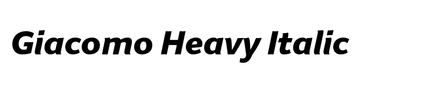 Giacomo Heavy Italic