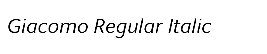 Giacomo Regular Italic