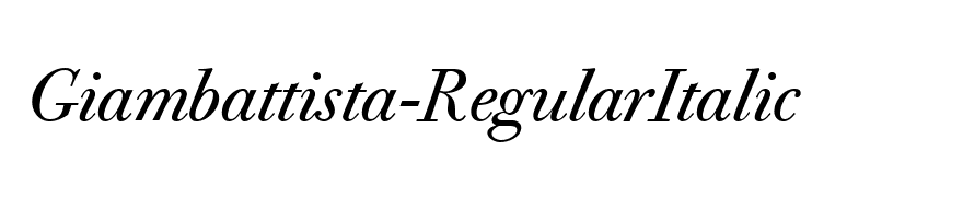 Giambattista-RegularItalic