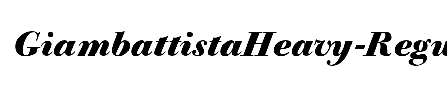GiambattistaHeavy-RegularItalic
