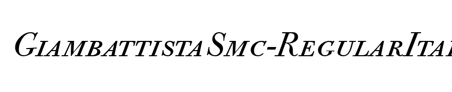 GiambattistaSmc-RegularItalic
