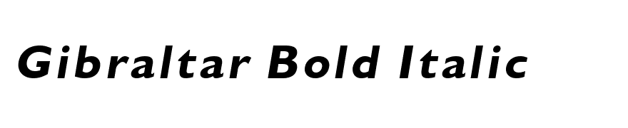 Gibraltar Bold Italic