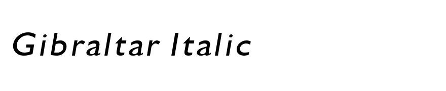 Gibraltar Italic
