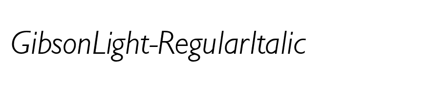GibsonLight-RegularItalic
