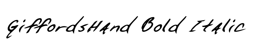 GiffordsHand Bold Italic