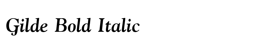 Gilde Bold Italic