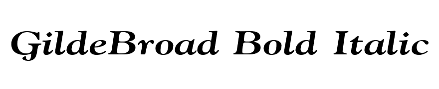 GildeBroad Bold Italic