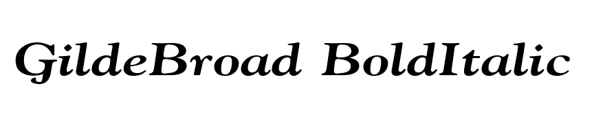 GildeBroad BoldItalic