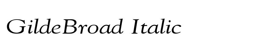 GildeBroad Italic