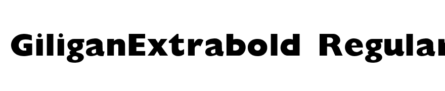 GiliganExtrabold Regular