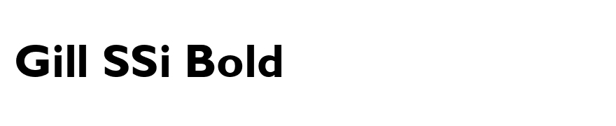 Gill SSi Bold