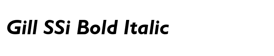 Gill SSi Bold Italic