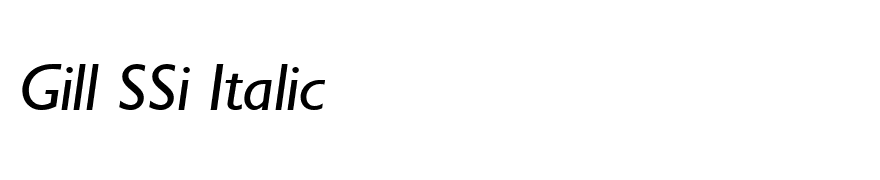 Gill SSi Italic