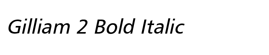 Gilliam 2 Bold Italic