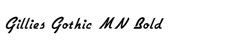 Gillies Gothic MN Bold