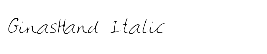 GinasHand Italic
