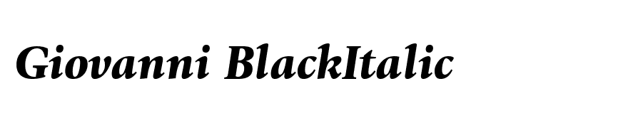 Giovanni BlackItalic
