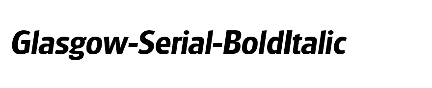 Glasgow-Serial-BoldItalic