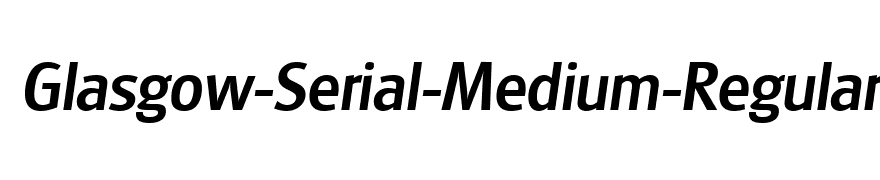 Glasgow-Serial-Medium-RegularItalic