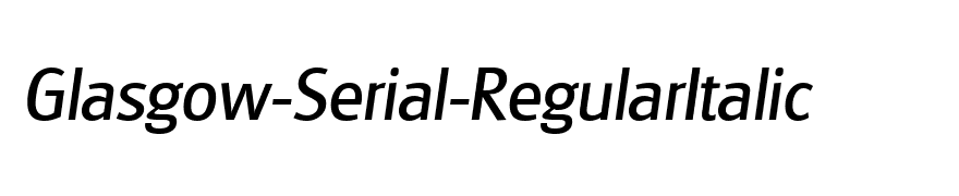 Glasgow-Serial-RegularItalic