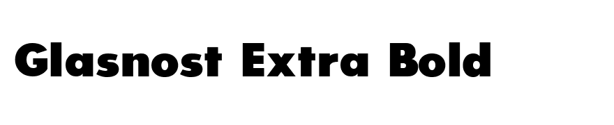 Glasnost Extra Bold
