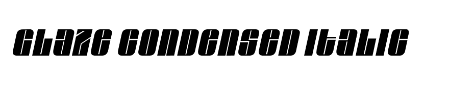 Glaze Condensed Italic