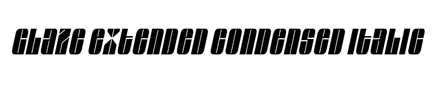 Glaze Extended Condensed Italic