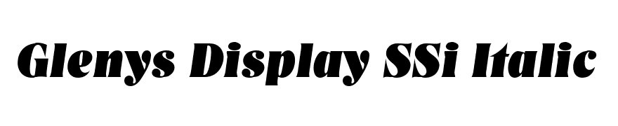 Glenys Display SSi Italic