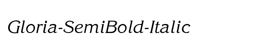 Gloria-SemiBold-Italic