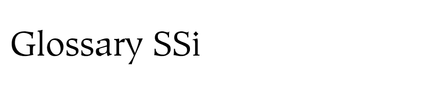 Glossary SSi