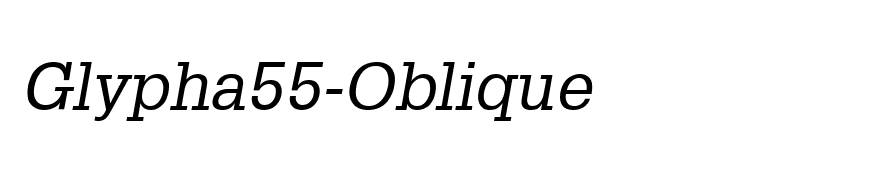 Glypha55-Oblique