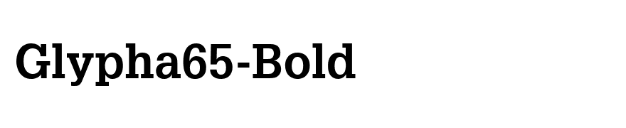 Glypha65-Bold