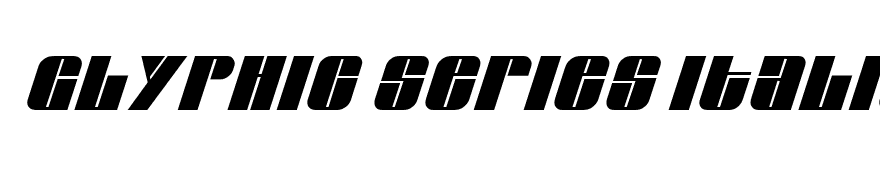 Glyphic Series Italic