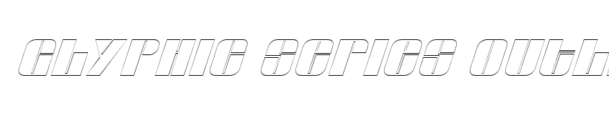 Glyphic Series Outline Italic
